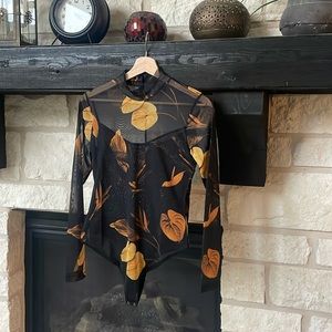 NWOT AllSaints mesh bodysuit